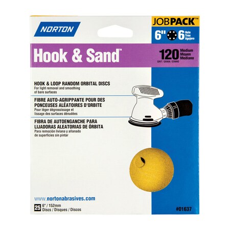Norton Sandingdisc 6" 120G 25Pk 07660701637